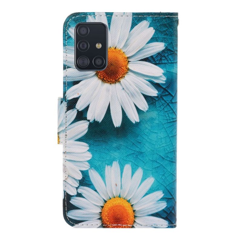 Etui Folio Samsung Galaxy A71 Stokrotki W Stringach