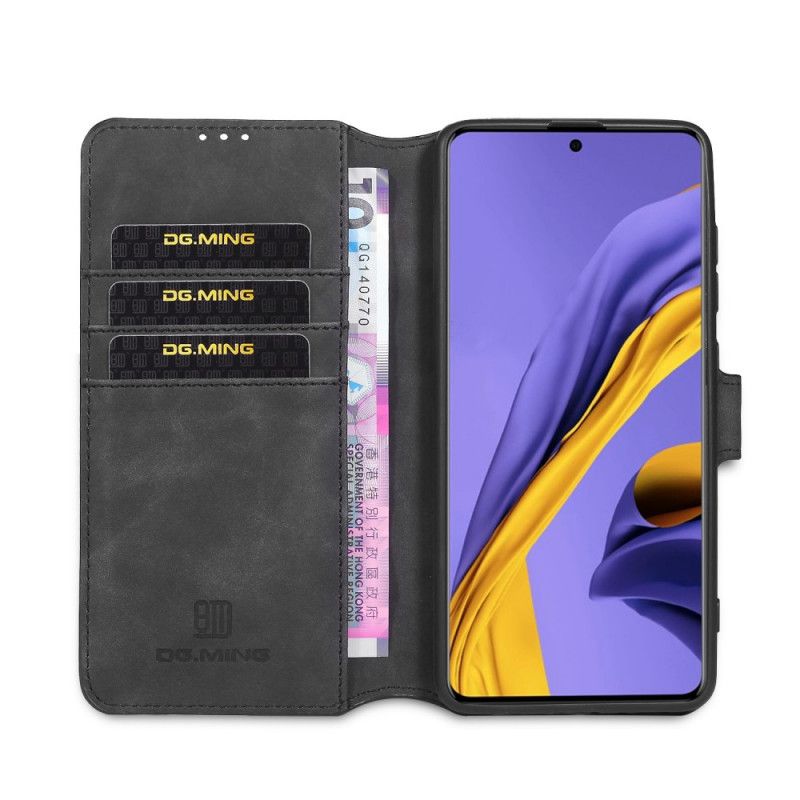 Etui Folio Samsung Galaxy A71 Szary Czarny Retro Dg.Ming Etui Ochronne