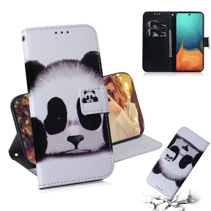 Etui Folio Samsung Galaxy A71 Twarz Pandy