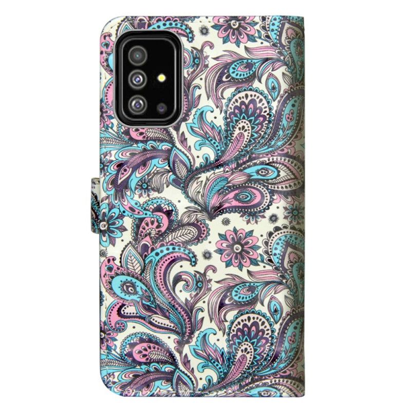 Etui Folio Samsung Galaxy A71 Wzorzyste Kwiaty Etui Ochronne