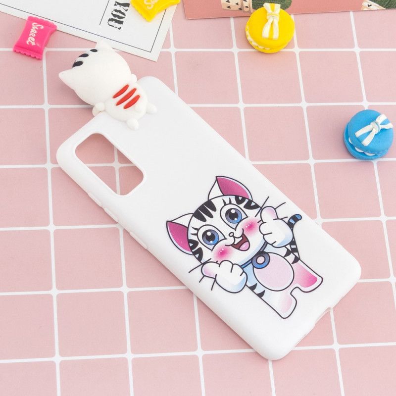 Etui Samsung Galaxy A71 3D Zabawny Kot