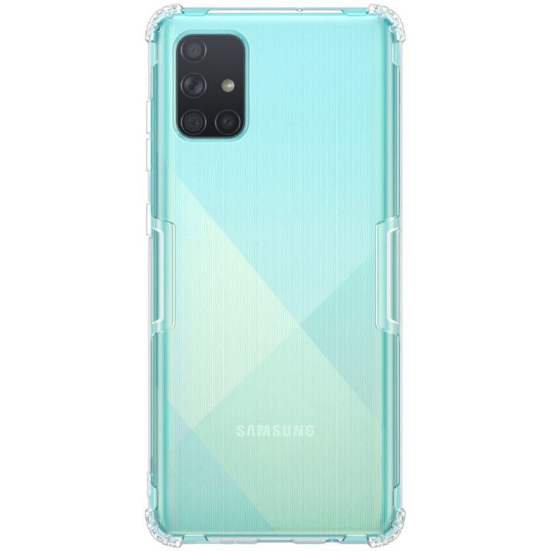 Etui Samsung Galaxy A71 Biały Przezroczyste Narożniki Wzmocnione Nillkinem Etui Ochronne