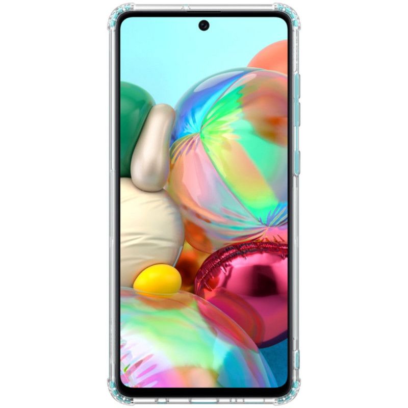 Etui Samsung Galaxy A71 Biały Przezroczyste Narożniki Wzmocnione Nillkinem Etui Ochronne