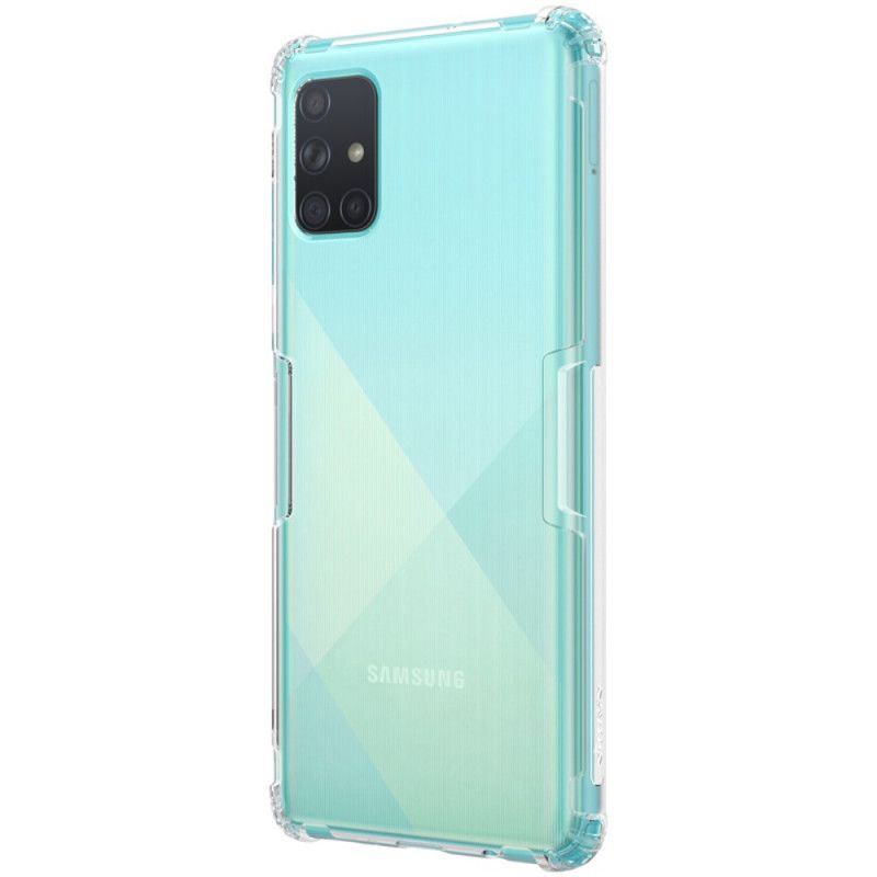 Etui Samsung Galaxy A71 Biały Przezroczyste Narożniki Wzmocnione Nillkinem Etui Ochronne