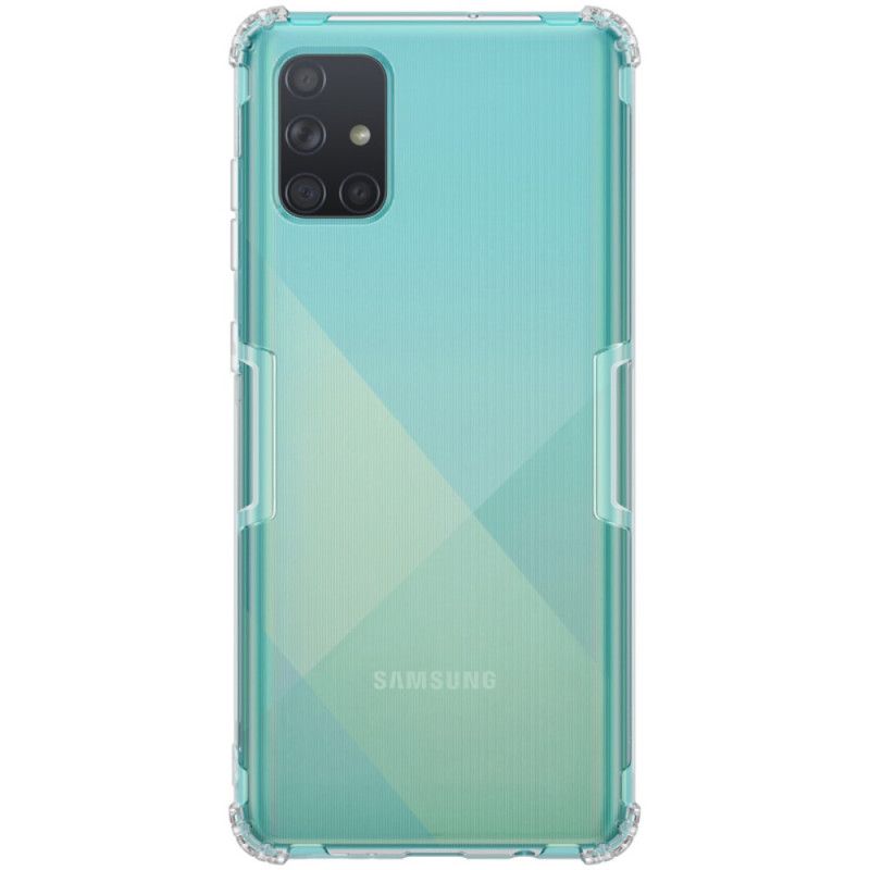 Etui Samsung Galaxy A71 Biały Przezroczyste Narożniki Wzmocnione Nillkinem Etui Ochronne