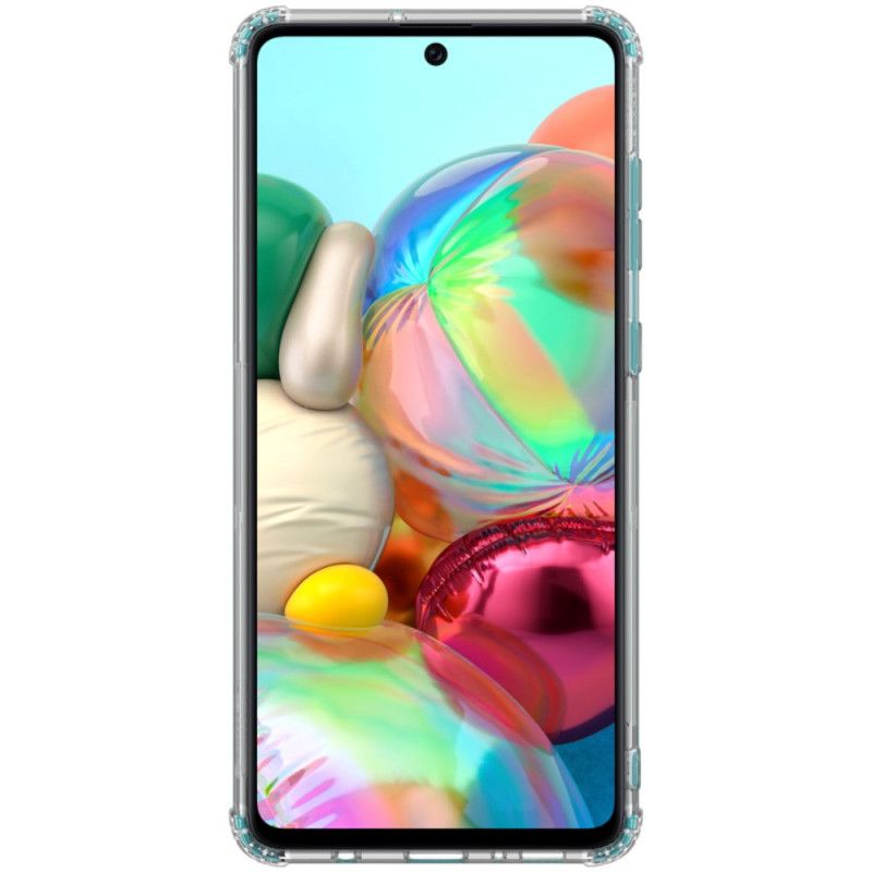 Etui Samsung Galaxy A71 Biały Przezroczyste Narożniki Wzmocnione Nillkinem Etui Ochronne