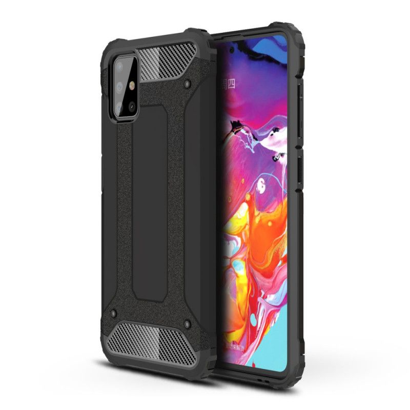 Etui Samsung Galaxy A71 Czerwony Czarny Ocalały