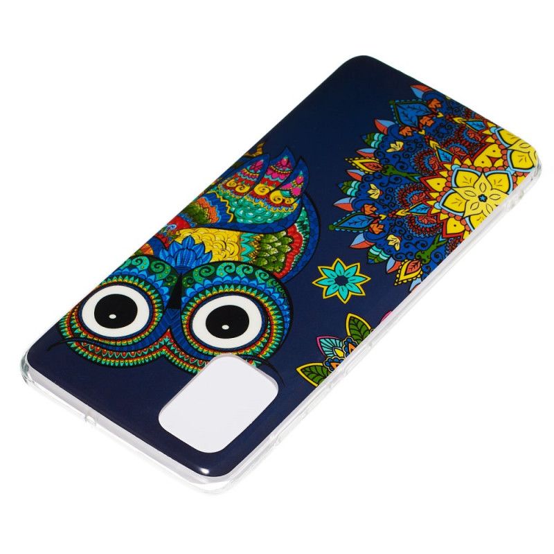 Etui Samsung Galaxy A71 Fluorescencyjna Sowa Mandala Etui Ochronne