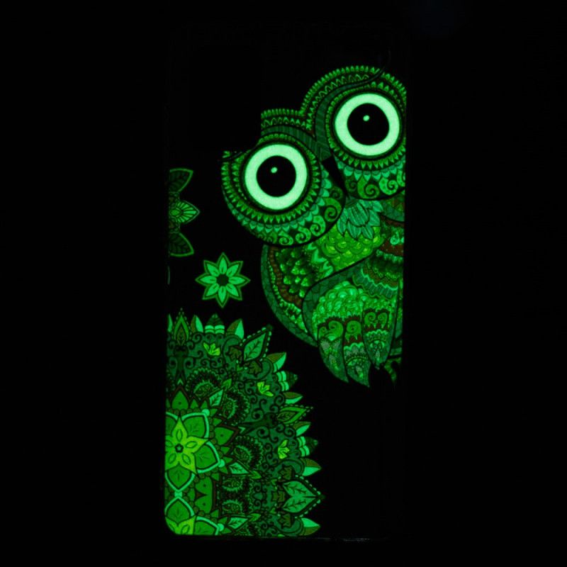 Etui Samsung Galaxy A71 Fluorescencyjna Sowa Mandala Etui Ochronne