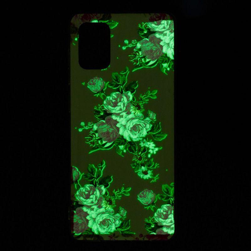 Etui Samsung Galaxy A71 Fluorescencyjne Kwiaty Wolności