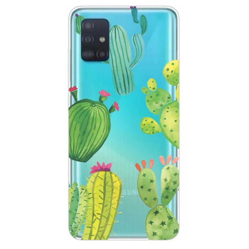 Etui Samsung Galaxy A71 Kaktus Akwarelowy Etui Ochronne