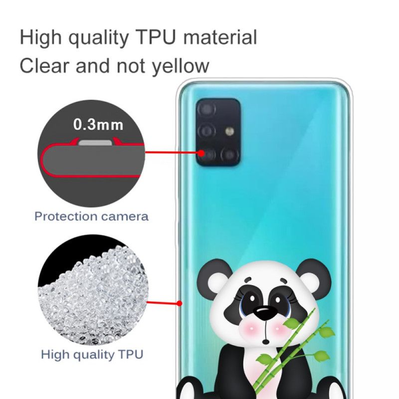 Etui Samsung Galaxy A71 Przezroczysta Smutna Panda