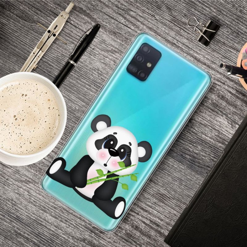 Etui Samsung Galaxy A71 Przezroczysta Smutna Panda