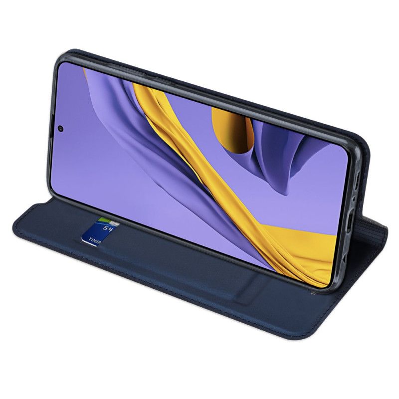 Flip Kotelot Samsung Galaxy A71 Granatowy Czarny Skóra Pro Dux Ducis