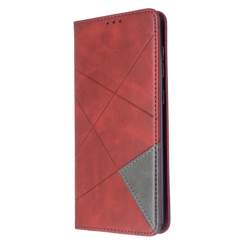 Flip Kotelot Samsung Galaxy A71 Szary Czarny Styl Artysty Etui Ochronne