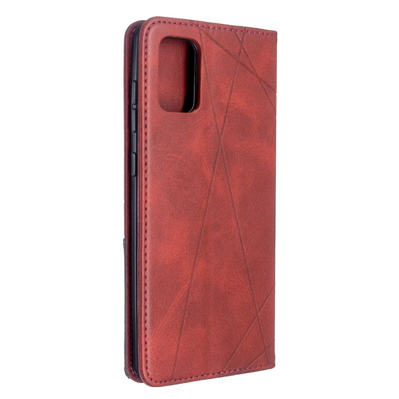 Flip Kotelot Samsung Galaxy A71 Szary Czarny Styl Artysty Etui Ochronne