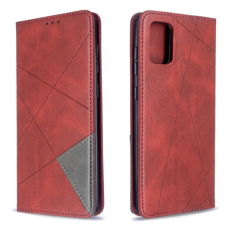 Flip Kotelot Samsung Galaxy A71 Szary Czarny Styl Artysty Etui Ochronne