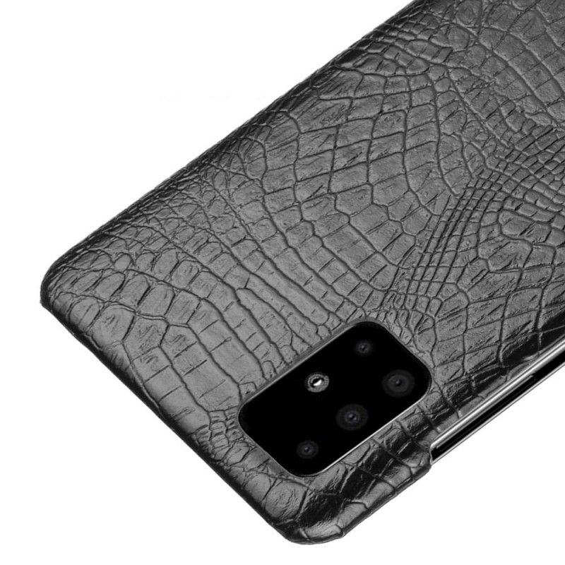 Futerały Samsung Galaxy A71 Biały Czarny Etui na Telefon Efekt Skóry Krokodyla