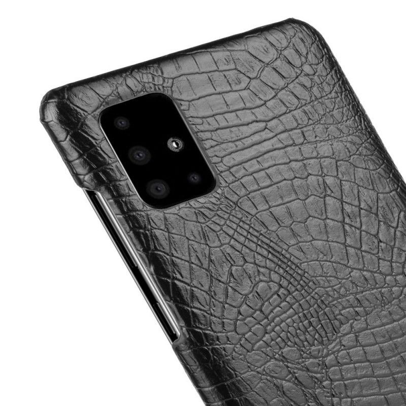 Futerały Samsung Galaxy A71 Biały Czarny Etui na Telefon Efekt Skóry Krokodyla