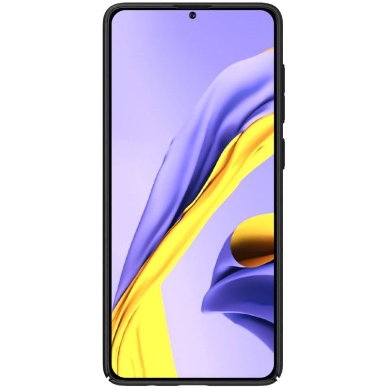 Futerały Samsung Galaxy A71 Granatowy Czarny Etui na Telefon Sztywny Matowy Nillkin