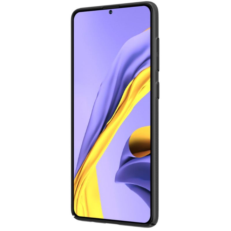 Futerały Samsung Galaxy A71 Granatowy Czarny Etui na Telefon Sztywny Matowy Nillkin