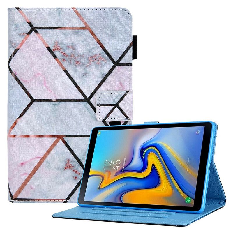 Etui Folio Samsung Galaxy Tab A7 Lite Geometryczny Marmur Etui Ochronne