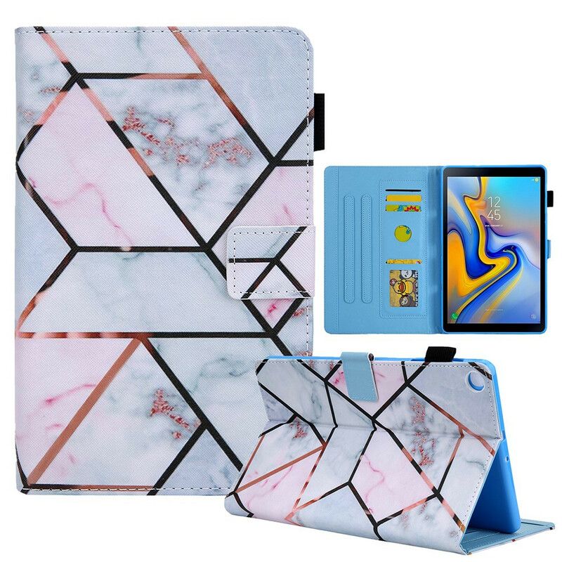 Etui Folio Samsung Galaxy Tab A7 Lite Geometryczny Marmur Etui Ochronne