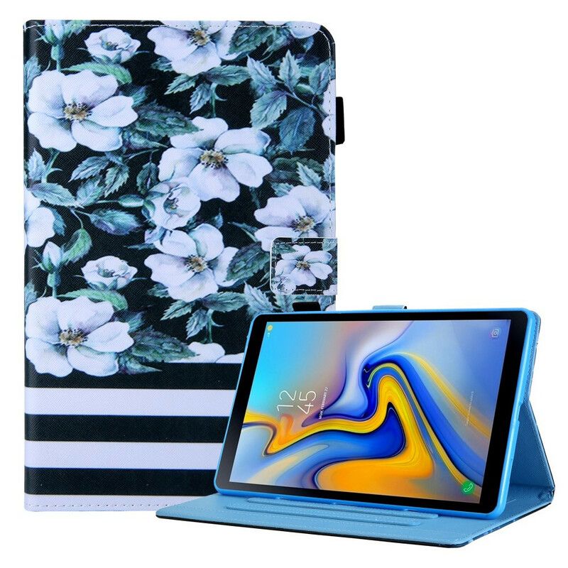 Etui Folio Samsung Galaxy Tab A7 Lite Projekt Kwiaty Etui Ochronne