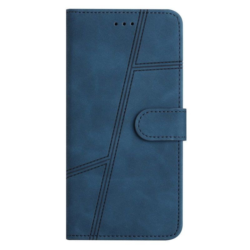 Etui Folio do Samsung Galaxy A53 5G z Łańcuch Linie Smyczy