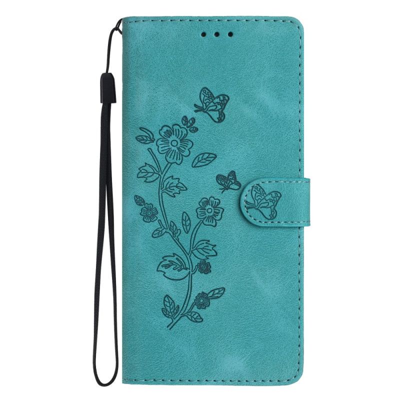 Etui Folio Do Xiaomi 14t Pro Kwiatowy Wzór Z Paskiem