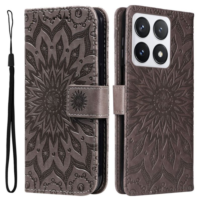 Etui Folio Do Xiaomi 14t Pro Mandala Z Paskiem