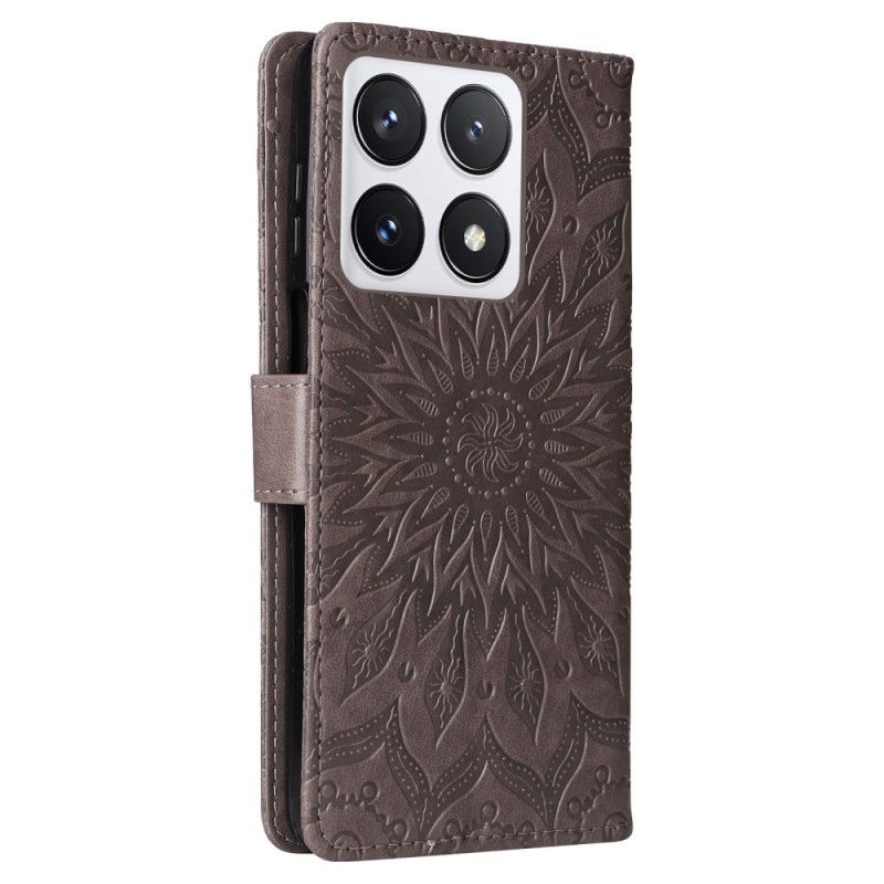 Etui Folio Do Xiaomi 14t Pro Mandala Z Paskiem