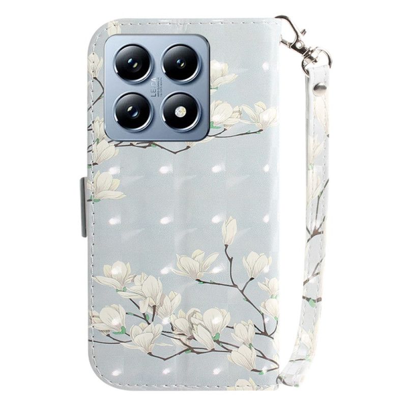 Etui Folio Xiaomi 14t Pro Magnolie W Paski Etui Ochronne