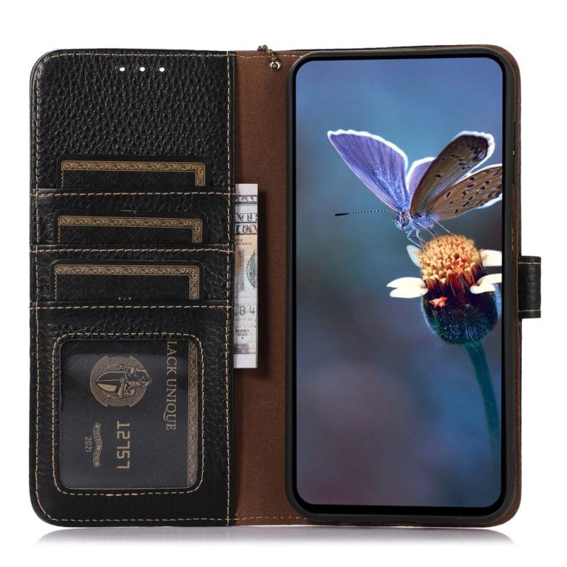 Etui Folio Xiaomi 14t Pro Prawdziwa Skóra Blokująca Rfid