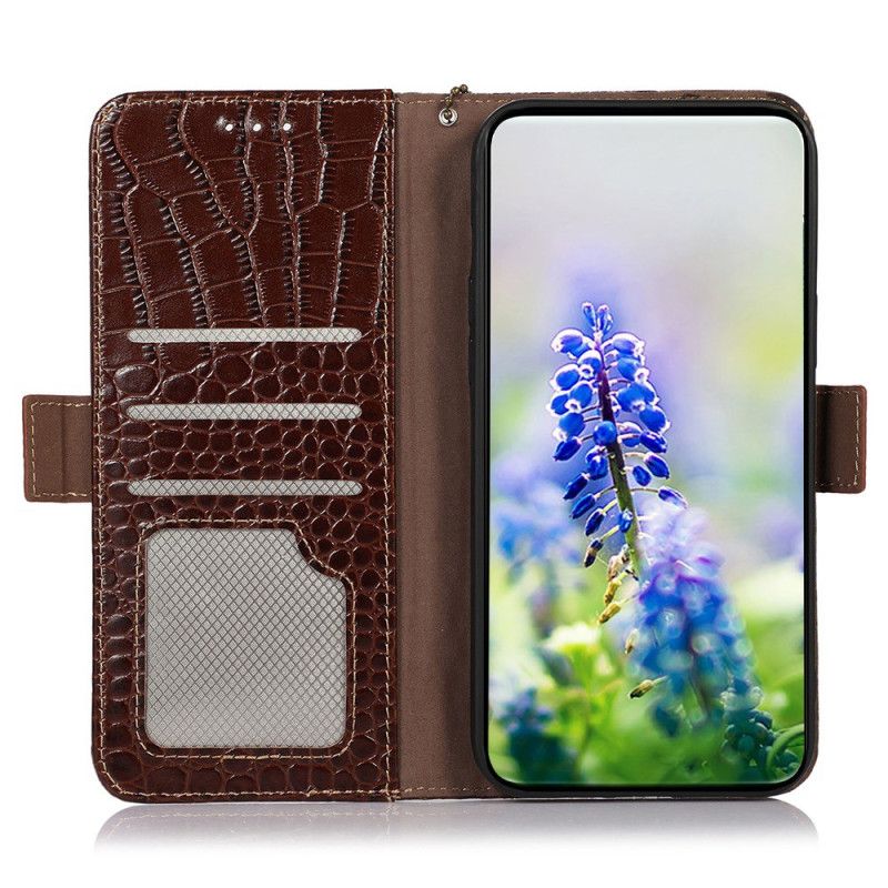 Etui Folio Xiaomi 14t Pro Skóra O Fakturze Krokodyla Etui Ochronne