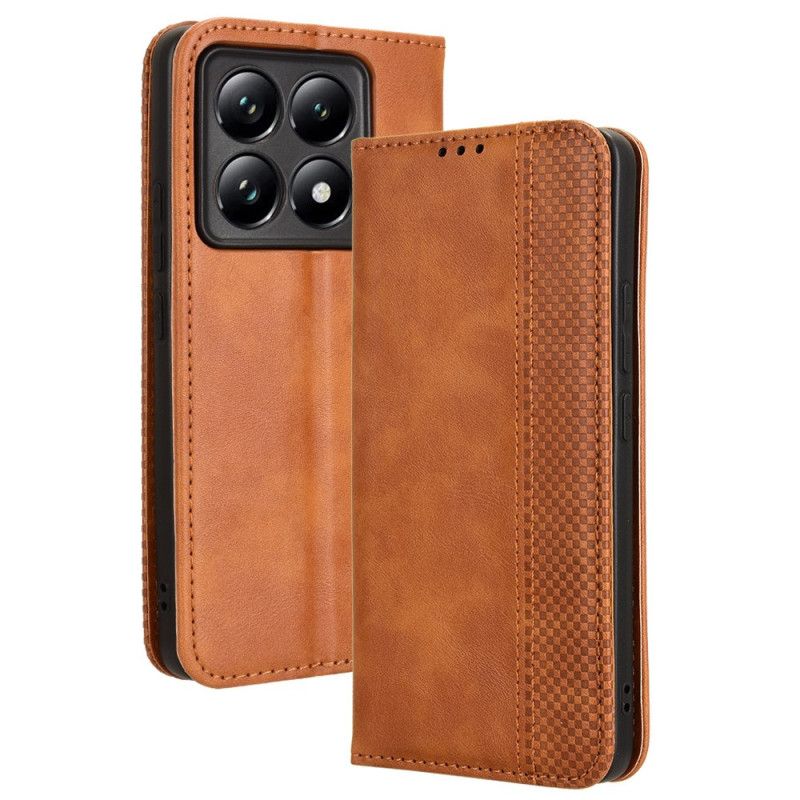 Flip Kotelot Xiaomi 14t Pro Fryz Vintage Etui Ochronne