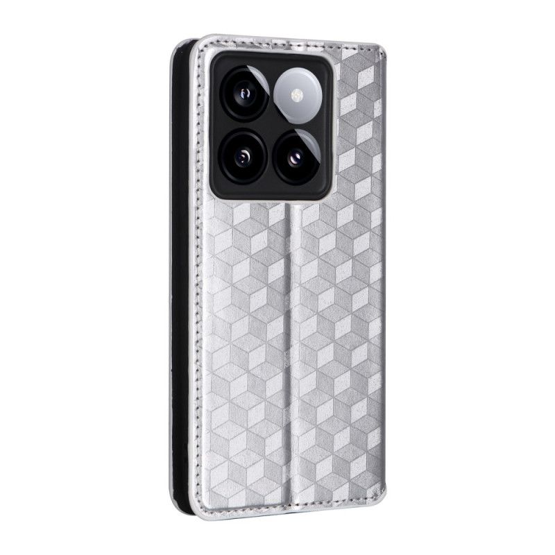 Flip Kotelot Xiaomi 14t Pro Kostki 3d Etui Ochronne