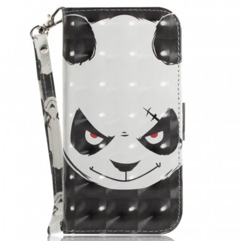 Etui Folio do Sony Xperia 1 IV z Łańcuch Paskowata Panda