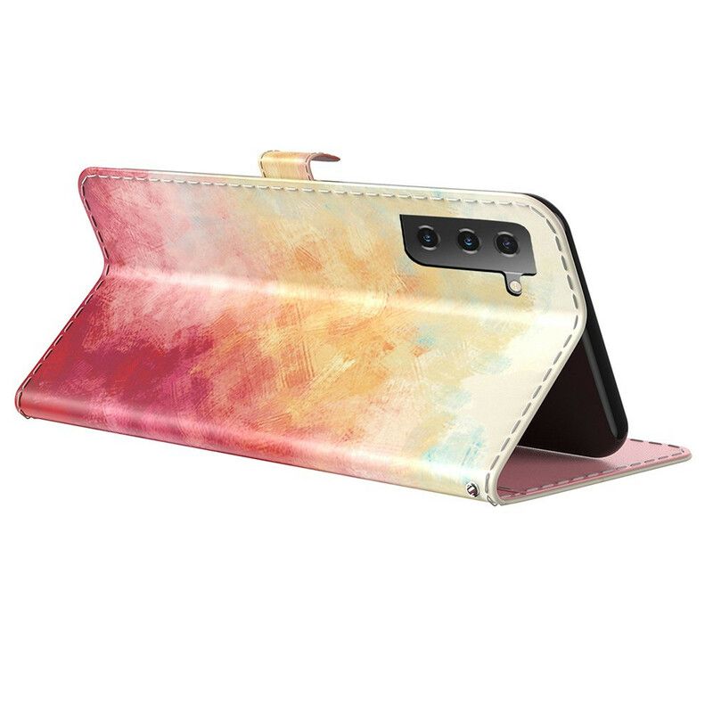 Etui Folio Do Samsung Galaxy S21 Fe Abstrakcja