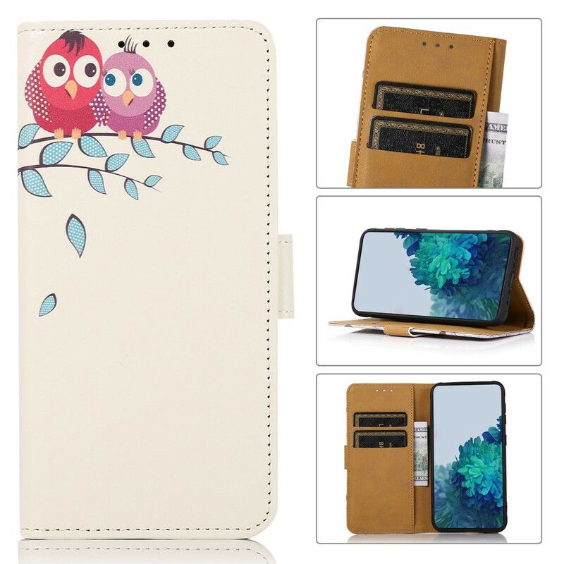 Etui Folio Do Samsung Galaxy S21 Fe Para Sów Na Drzewie