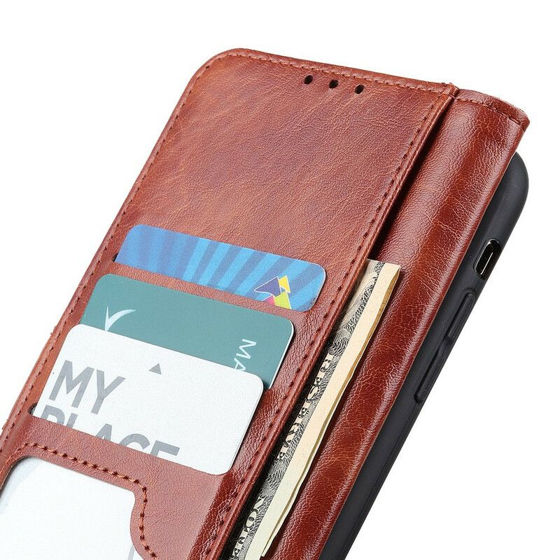 Etui Folio Do Samsung Galaxy S21 Fe Teksturowana Sztuczna Skóra