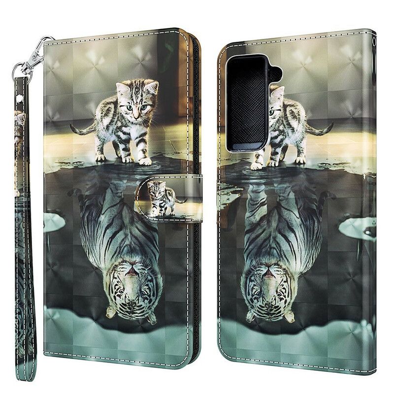 Etui Folio Do Samsung Galaxy S21 Fe Tygrys Ernest