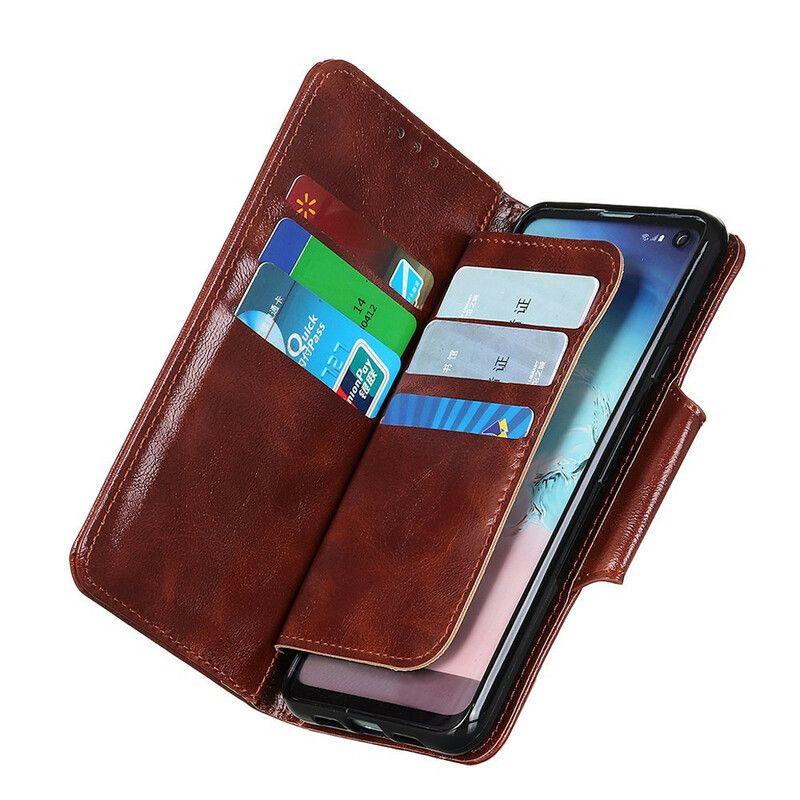 Etui Folio Do Samsung Galaxy S21 Fe Wielokartki Ze Sztucznej Skóry