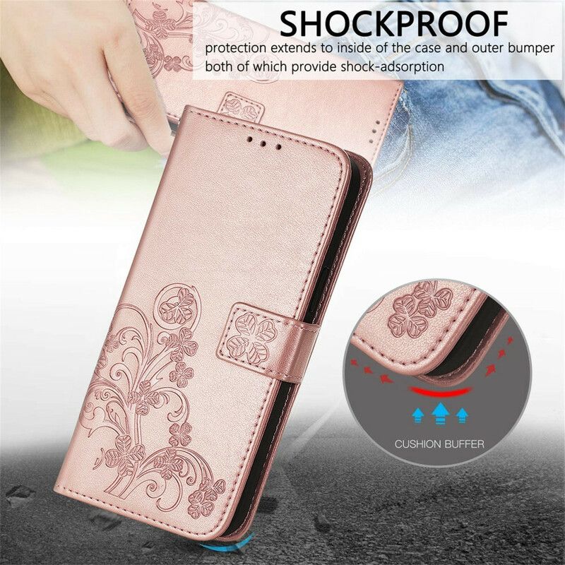 Etui Folio Samsung Galaxy S21 Fe Abstrakcyjne Kwiaty Etui Ochronne