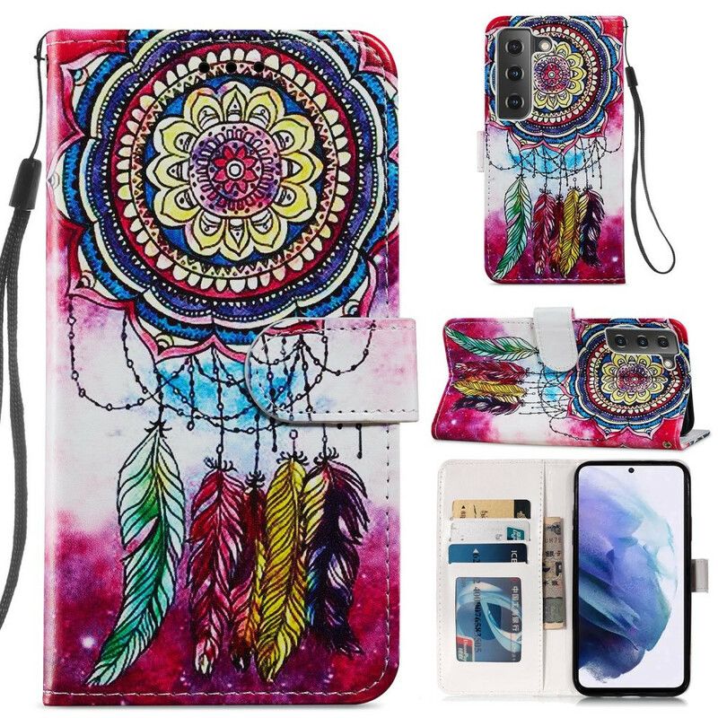 Etui Folio Samsung Galaxy S21 Fe Artystyczny Łapacz Snów Etui Ochronne