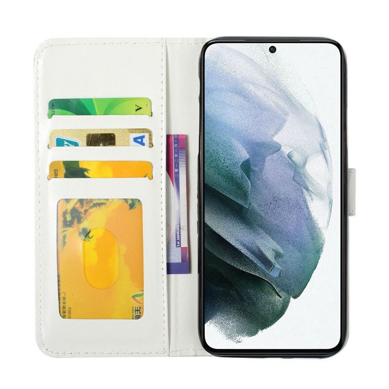 Etui Folio Samsung Galaxy S21 Fe Brokatowy Trójkąt