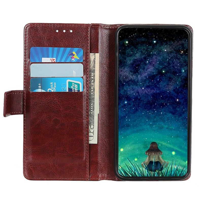 Etui Folio Samsung Galaxy S21 Fe Efekt Antycznej Skóry Etui Ochronne