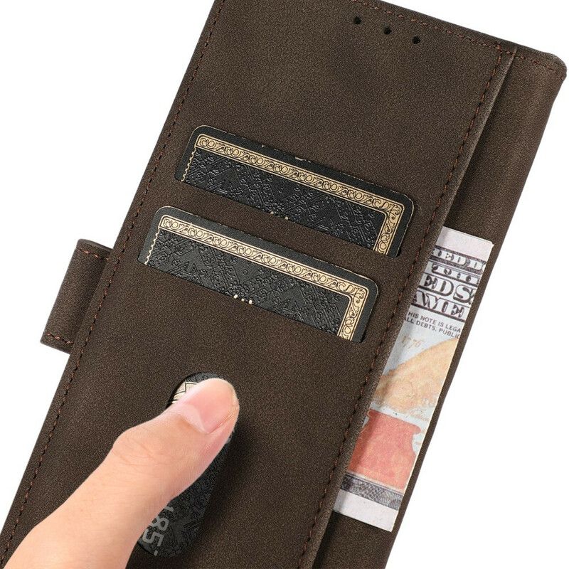 Etui Folio Samsung Galaxy S21 Fe Efekt Skóry Khazneh Tekstura Etui Ochronne