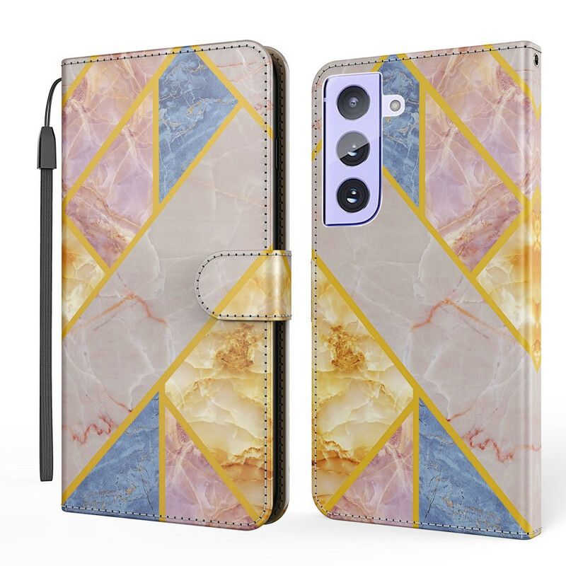 Etui Folio Samsung Galaxy S21 Fe Geometryczny Marmur