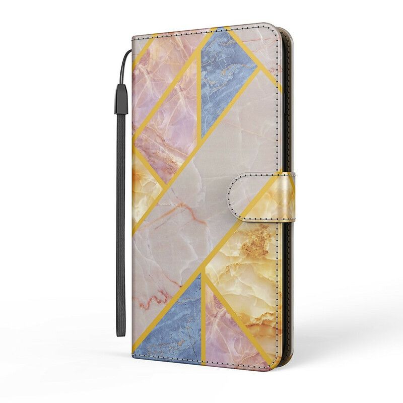 Etui Folio Samsung Galaxy S21 Fe Geometryczny Marmur